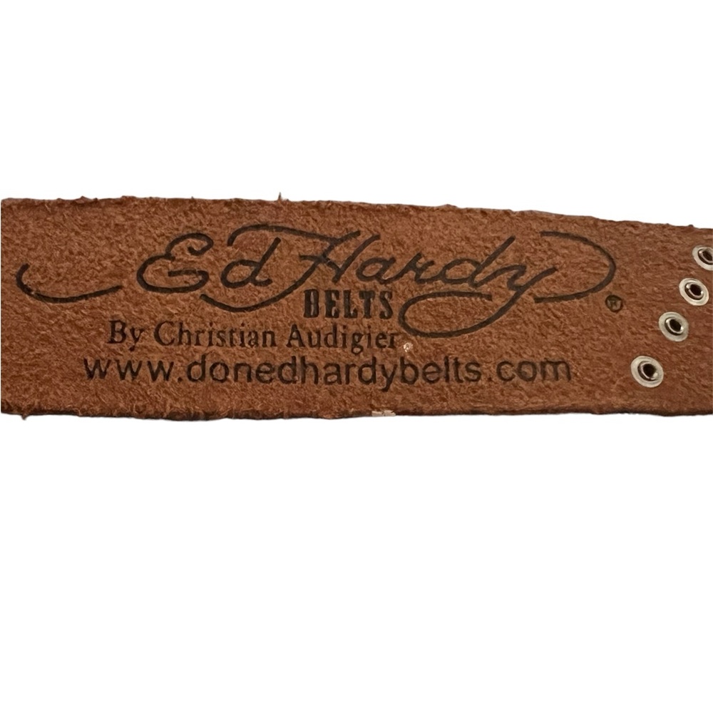Y2K Vintage Authentic ED HARDY BY CHRISTIAN AUDIGIER Belt size Medium. - Picture 5 of 7